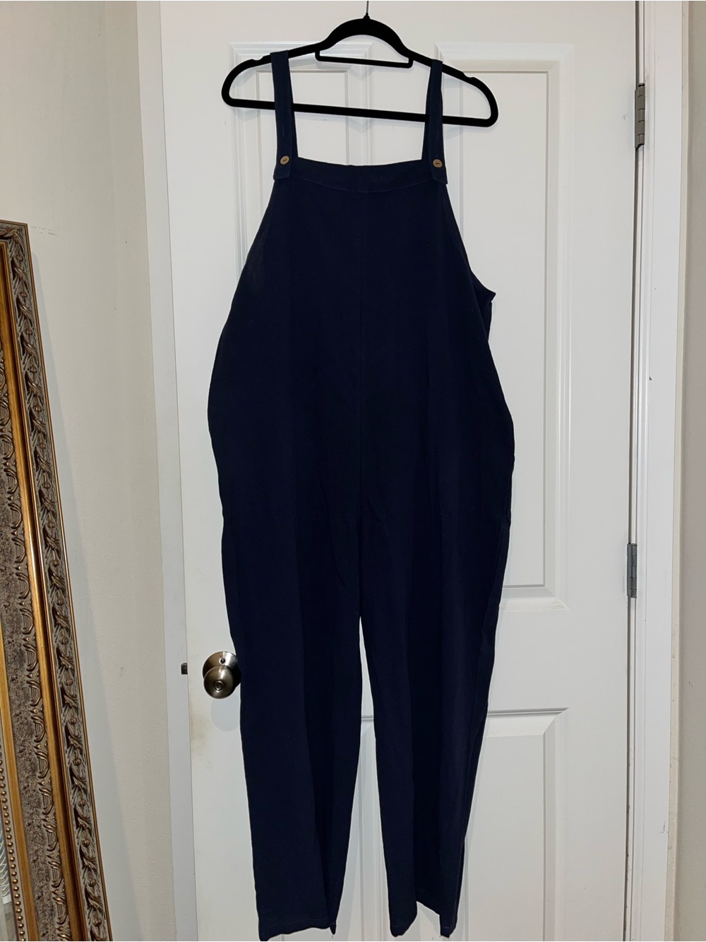 SHEIN Navy Wide-Leg Overalls Jumpsuit